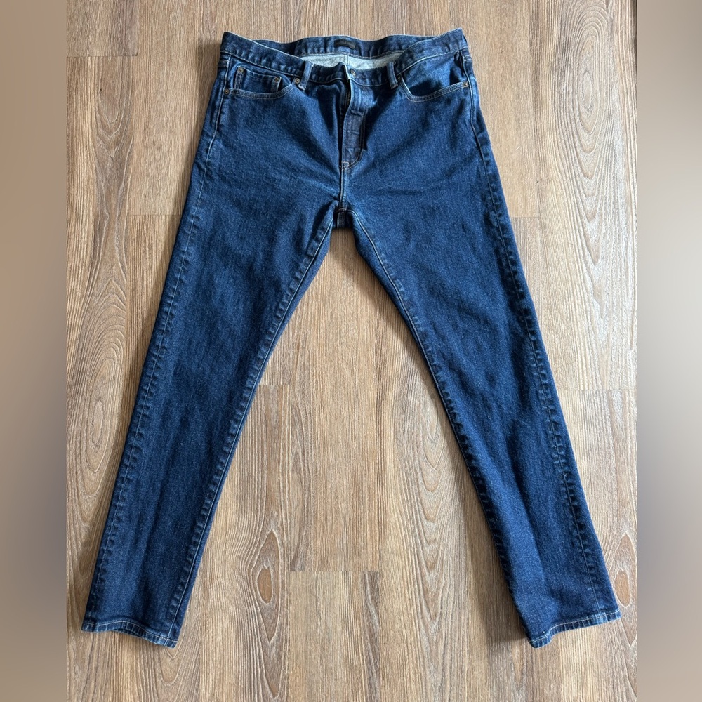 Uniqlo Slim Straight Kaihara Selvedge Jeans - 38x34, Navy